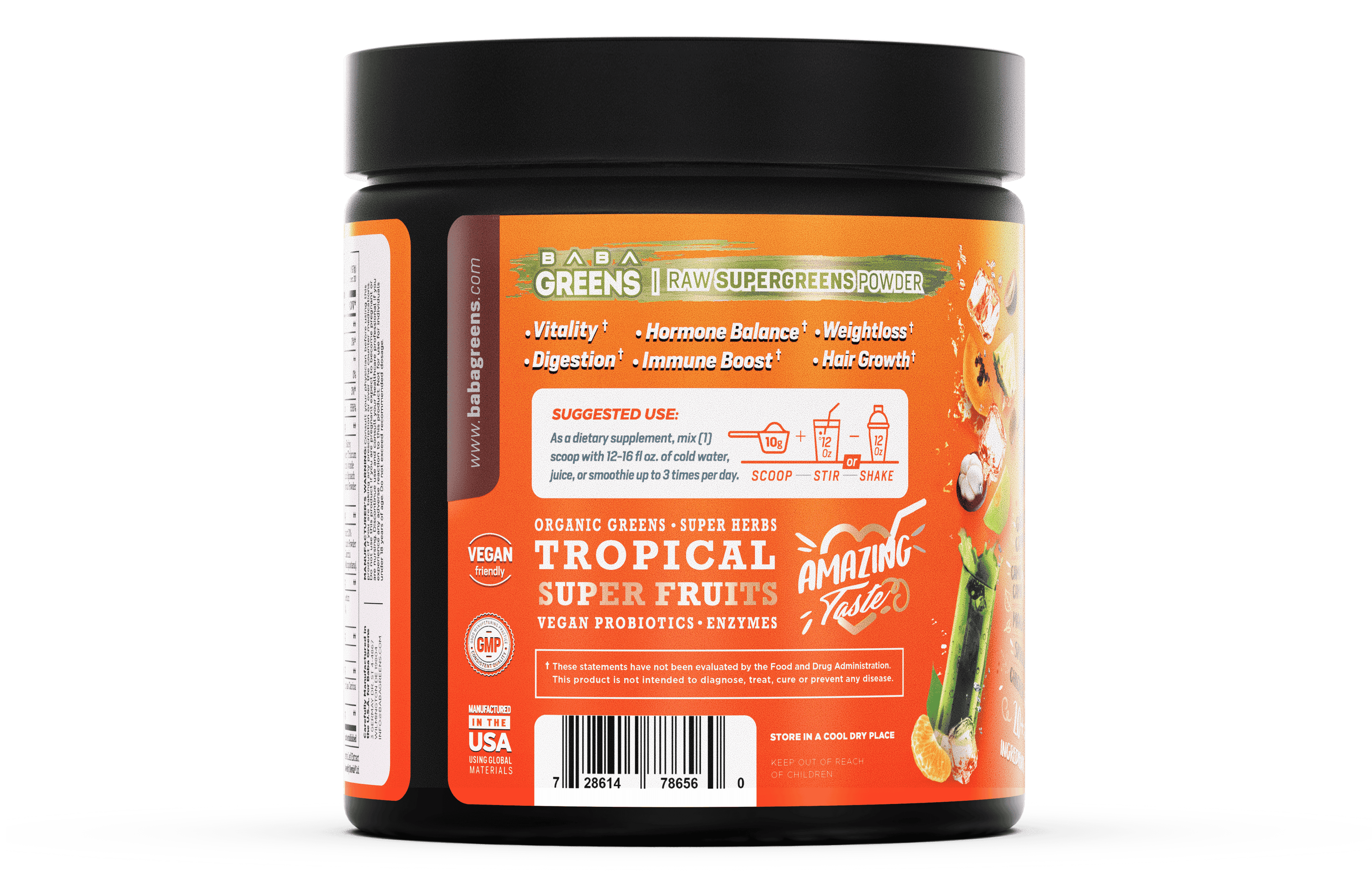 Baba Greens - Juicy Tangerine - 10.9 oz (311g)