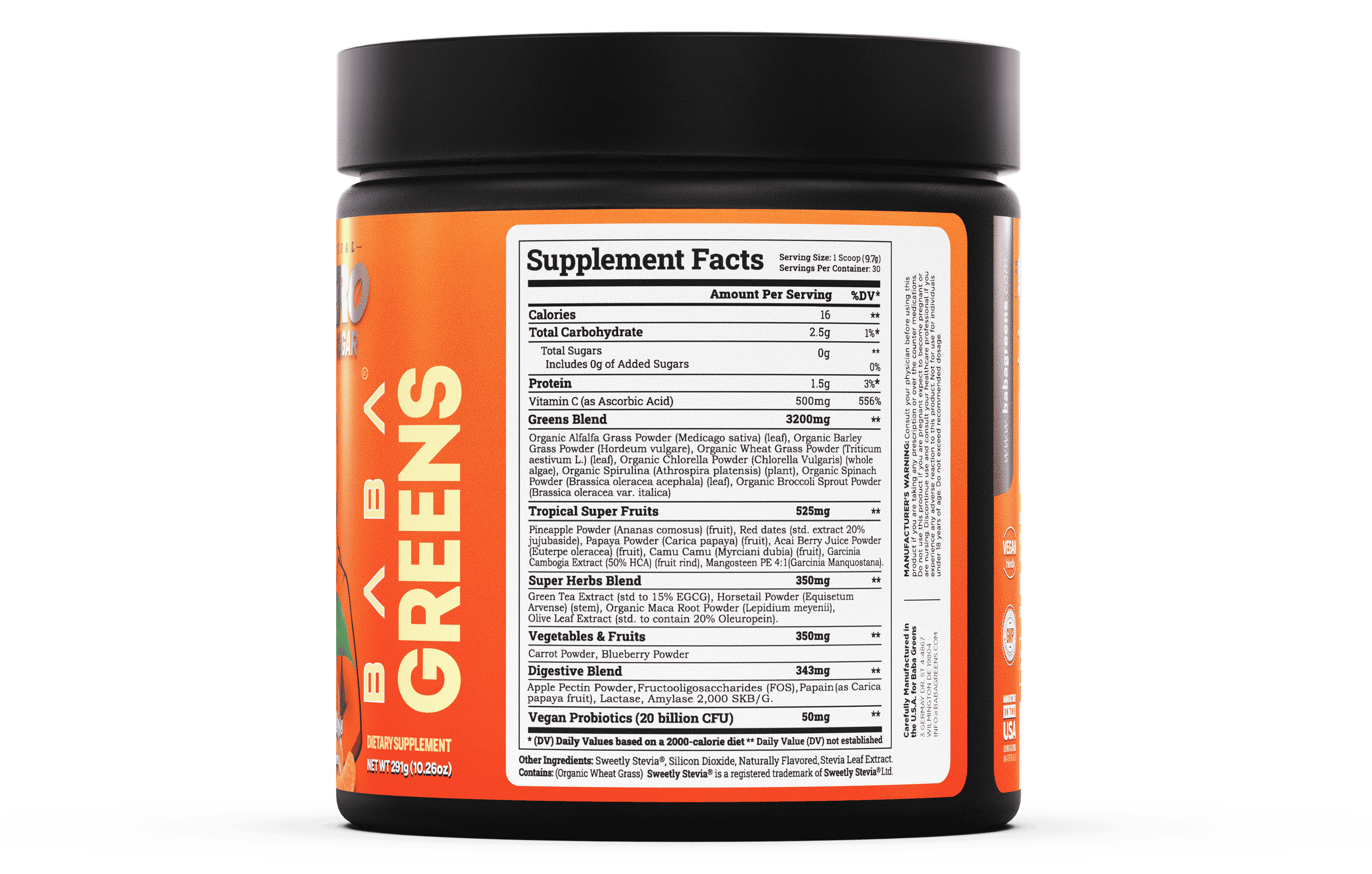 Baba Greens - Juicy Tangerine - 10.9 oz (311g)