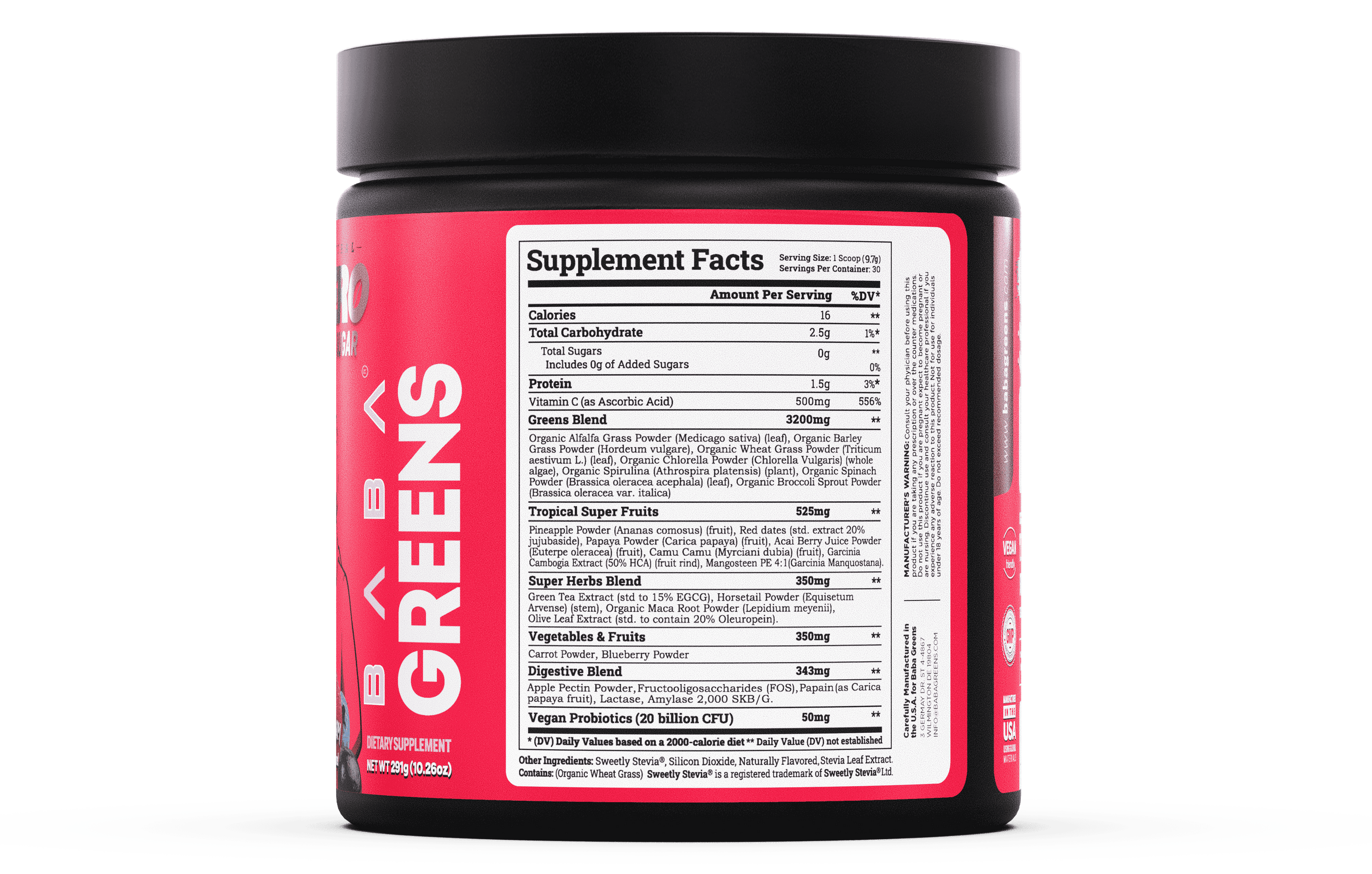 Baba Greens - Sweet Berry - 10.2 oz (291g)